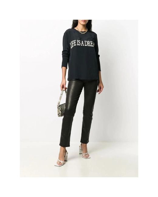 Alberta Ferretti Black Blouses