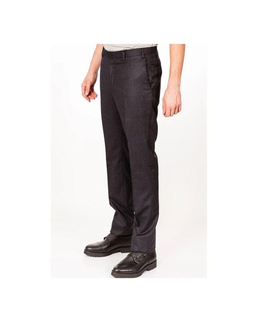 Corneliani Dunkelblaue hose mit amerikanischer tasche und mikromuster in Black für Herren
