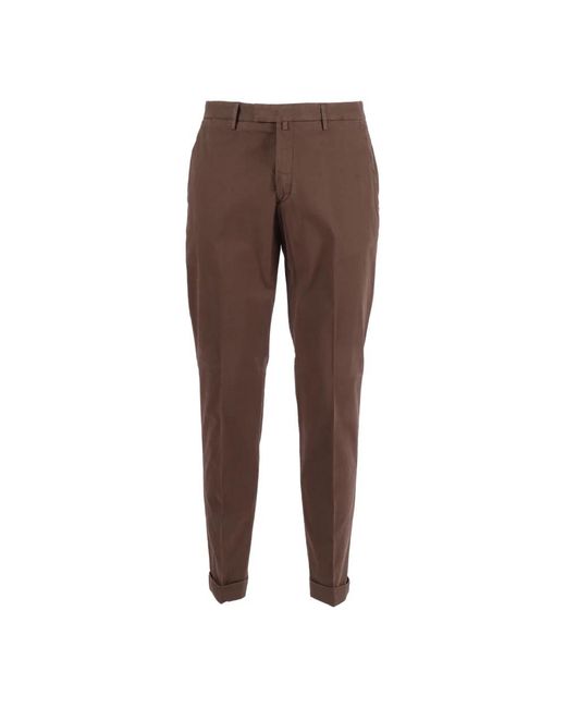 BRIGLIA Brown Chinos for men
