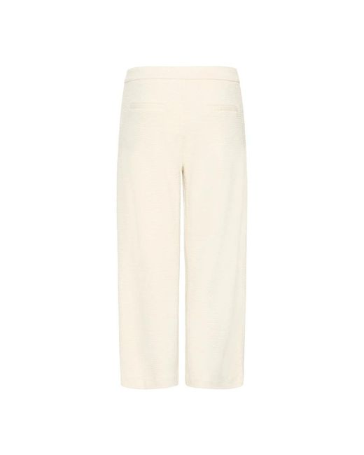 Ichi Natural Cropped Trousers
