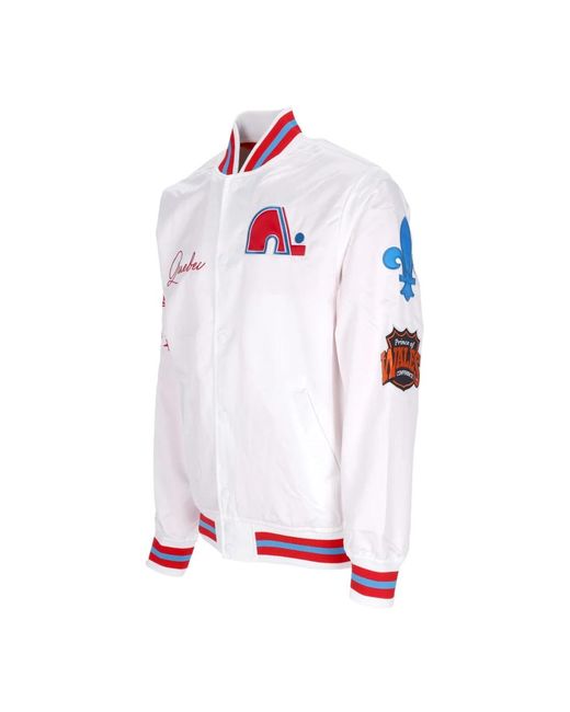 Mitchell & Ness Jassen ,Wit ,Bomber Jassen in het Pink voor heren