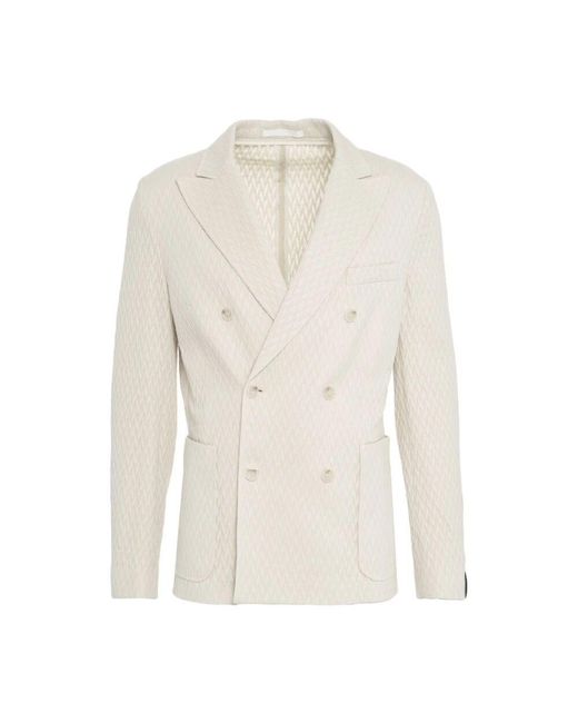Paolo Pecora R chevron-blazer für männer in White für Herren