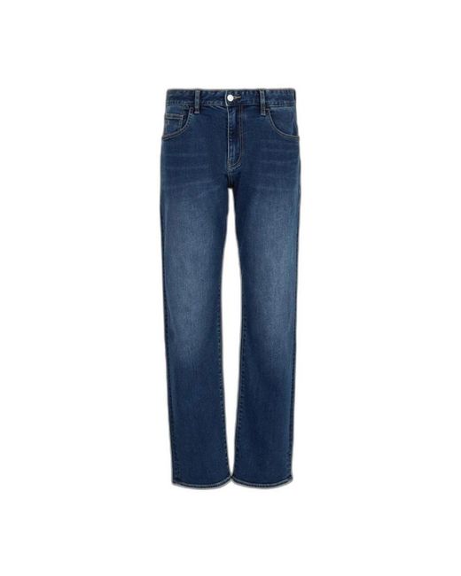 ARMANI EXCHANGE Blue Straight Fit Jeans for men