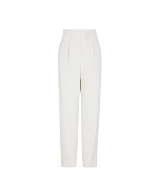 Giorgio Armani White Slim-Fit Trousers