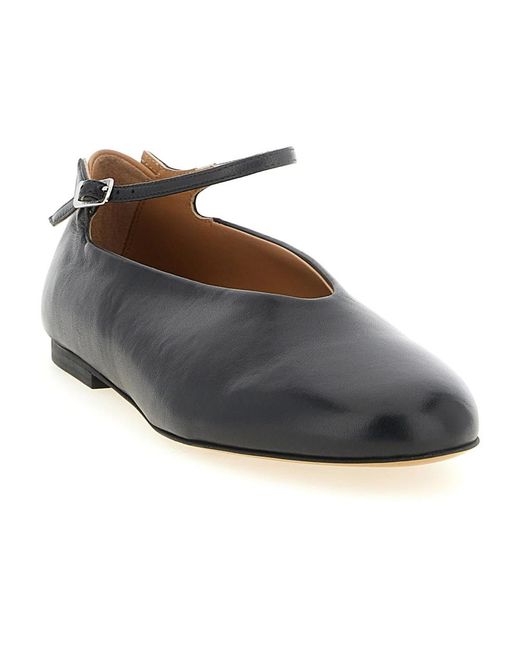 Jil Sander Black Ballerina Shoes