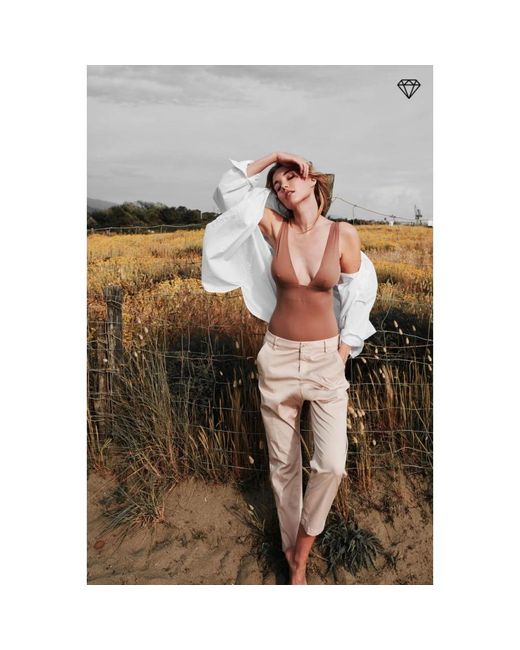 Cropped Trousers di Mason's in Natural