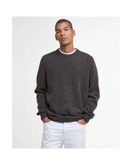 Barbour Gray Round-Neck Knitwear for men