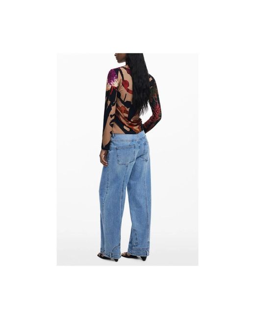 Desigual Blue Long Sleeve Tops