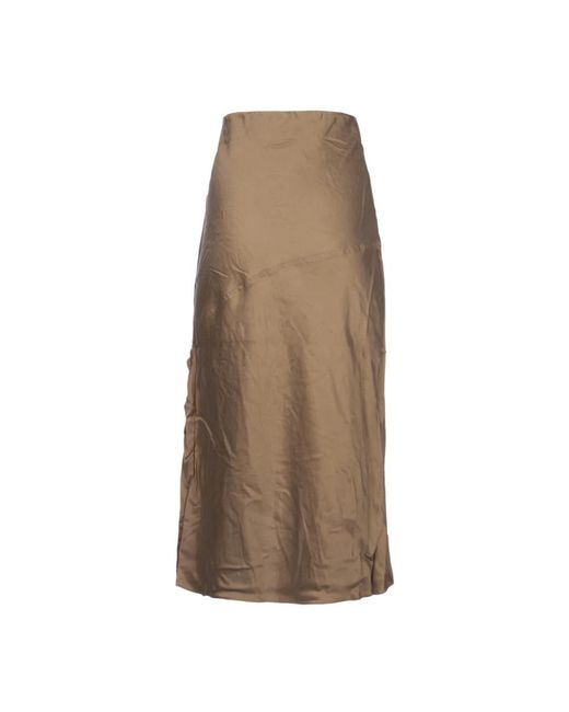 Yuzefi Brown Midi skirts