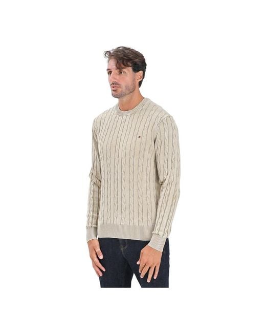 Tommy Hilfiger Natural Round-Neck Knitwear for men