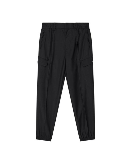ARMANI EXCHANGE Black Slim-Fit Trousers for men
