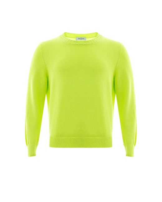 Gran Sasso Zitronengelbes baumwoll-crewneck-shirt in Green für Herren