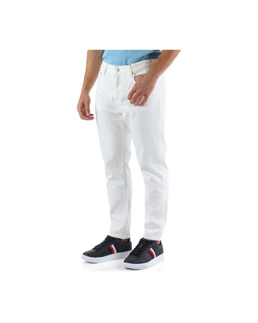 Calvin Klein Dad fit cropped jeans fünf taschen in Gray für Herren