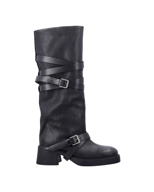 Miista Black Heeled Boots