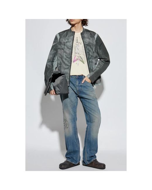 DIESEL Blue Straight Jeans for men