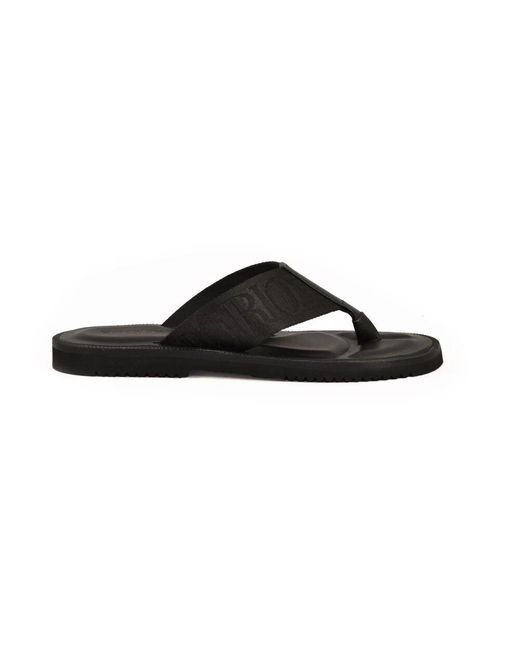 Emporio Armani Black Flip Flops for men