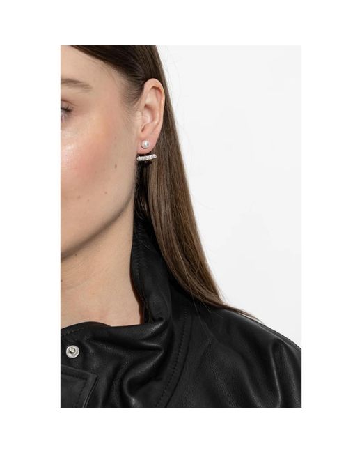 AllSaints Metallic Glass Pearl Earrings