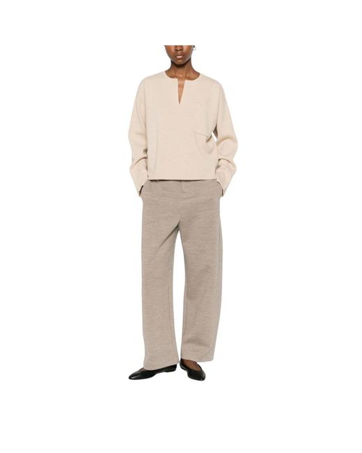 Max Mara Natural V-Neck Knitwear