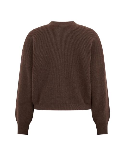 Peserico Brown Round-Neck Knitwear