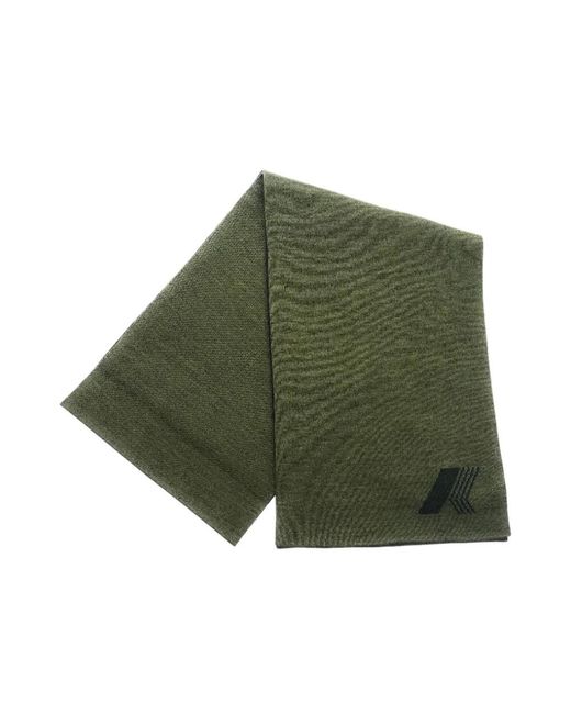 K-Way Accessoires ,Groen ,Wol Essentiële Wol Sjaal Etienne in het Green