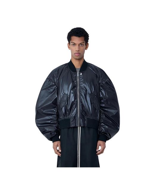 Rick Owens Jassen ,Zwart ,Oversized Bomber Jacket in het Blue voor heren