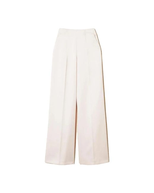 Twinset White Wide Trousers