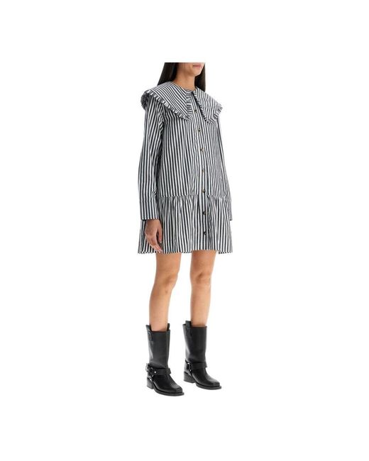 Shirt Dresses Ganni de color Black