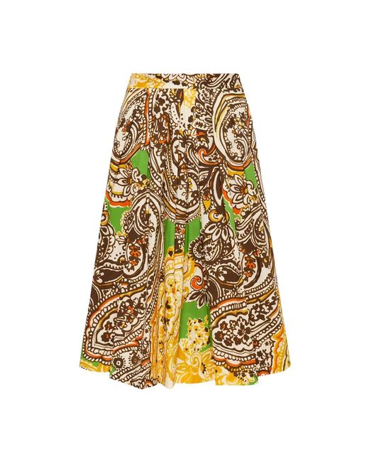 Midi Skirts Maliparmi de color Yellow