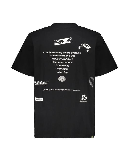 Pam Tops ,Zwart ,Katoen Katoenen T-Shirt Met Print in het Black voor heren