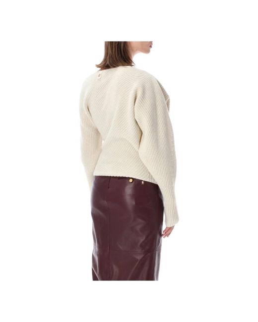 Alberta Ferretti Red Round-Neck Knitwear