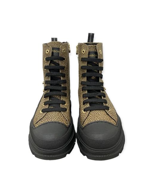 Borbonese Green Lace-Up Boots
