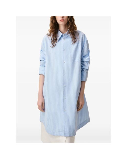AMI Blue Shirt Dresses