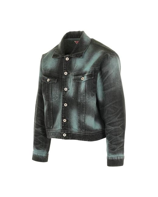 KENZO Green Denim Jackets for men