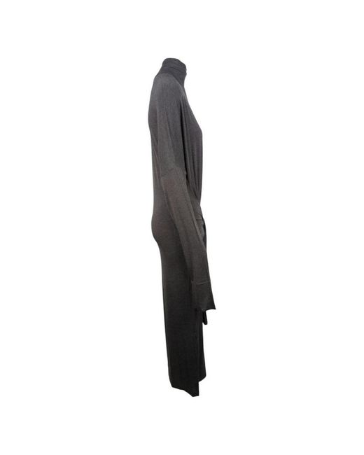 Norma Kamali Gray Knitted Dresses