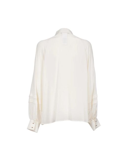 Max Mara Overhemden ,Wit ,Zijden T-Shirt Blouse Met Raglanmouwen in het White