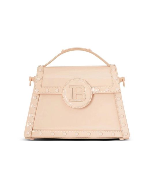 Balmain Natural Tasche B-Buzz Dynastie Aus Lackleder