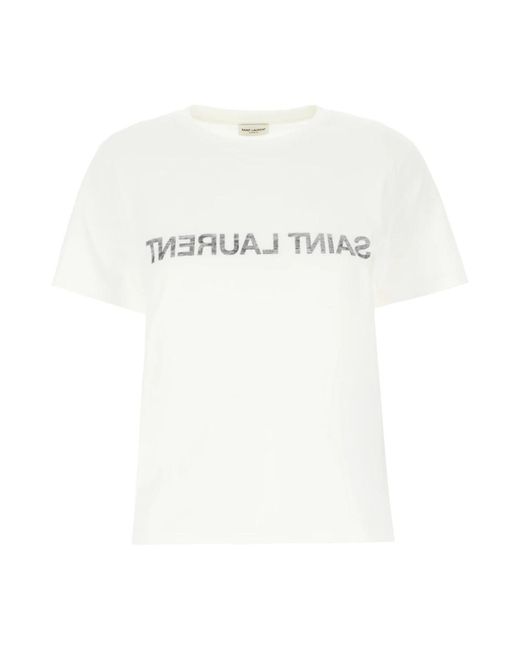 T-shirts Saint Laurent de color White
