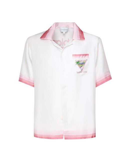 Casablanca Pink Short Sleeve Shirts for men