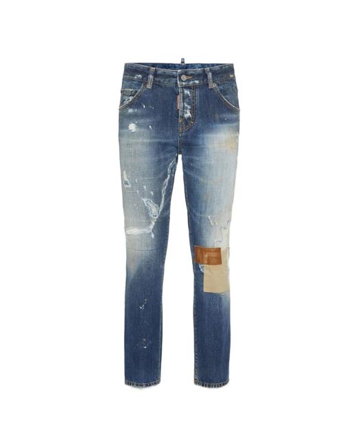 DSquared² Women's Blue Slim-Fit Jeans