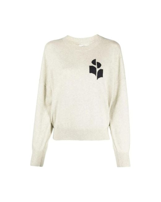 Isabel Marant White Round-Neck Knitwear