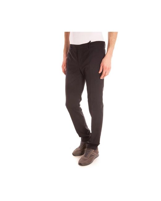 Daniele Alessandrini Black Slim-Fit Trousers for men