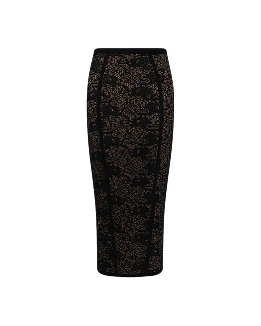 Elisabetta Franchi Black Midi Skirts