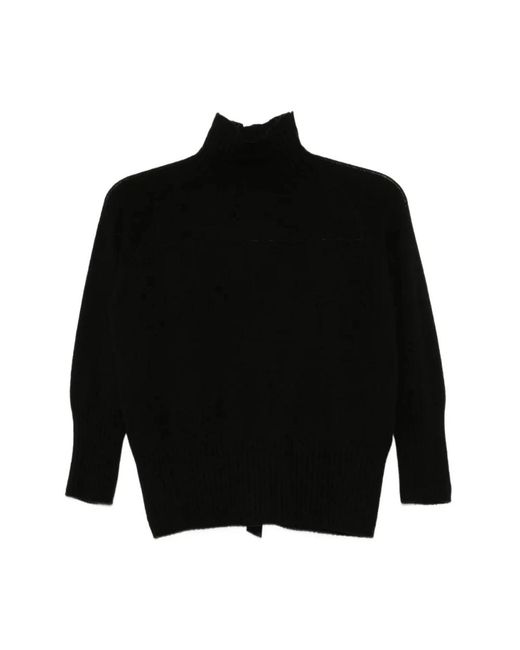Simone Rocha Hoge Hals Kasjmier Trui Met Lintdetail in het Black