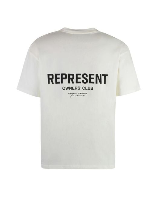 Represent White T-Shirts for men