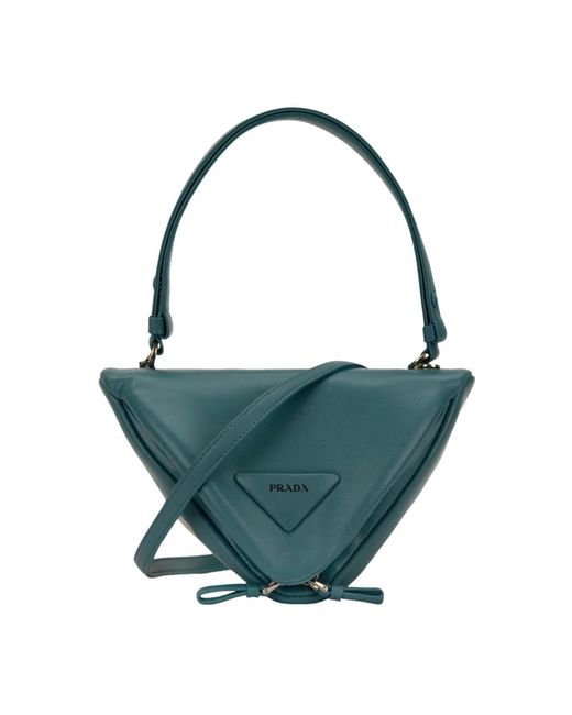 Prada Green Triangle Schultertasche