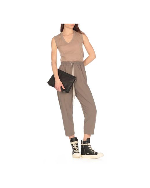 Sleeveless Tops di Rick Owens in Brown