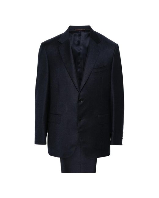Canali Blue Single Breasted Suits for men