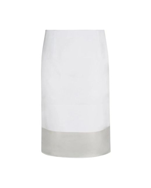 Max Mara White Midi Skirts