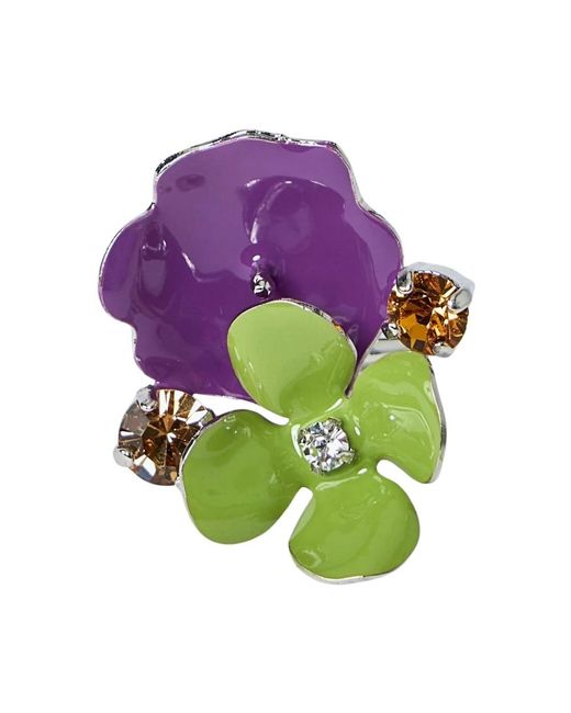 Marni Purple Metal Flower Ring