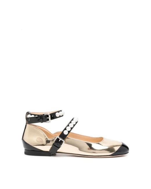 Mach & Mach Metallic Ballerinas